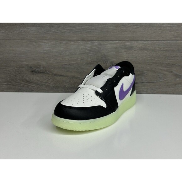 Nike Air Jordan 1 Low OG “Black Raspberry” Glow In The Dark Youth 6Y -HF0410 001 - Picture 7 of 10